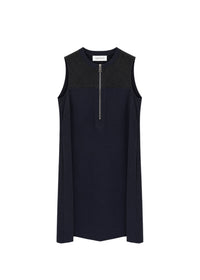 Dress with zip detailing - Navy