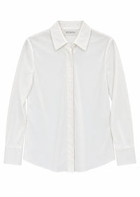 Chemise popeline avec galon - Blanc Optique