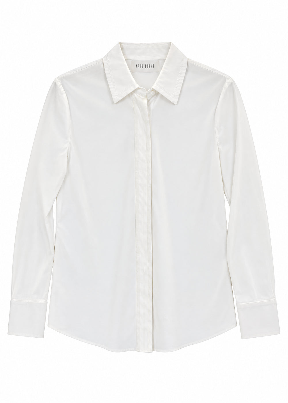 Chemise popeline avec galon - Blanc Optique
