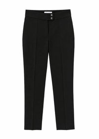Pantalon polyester ceinture - Noir
