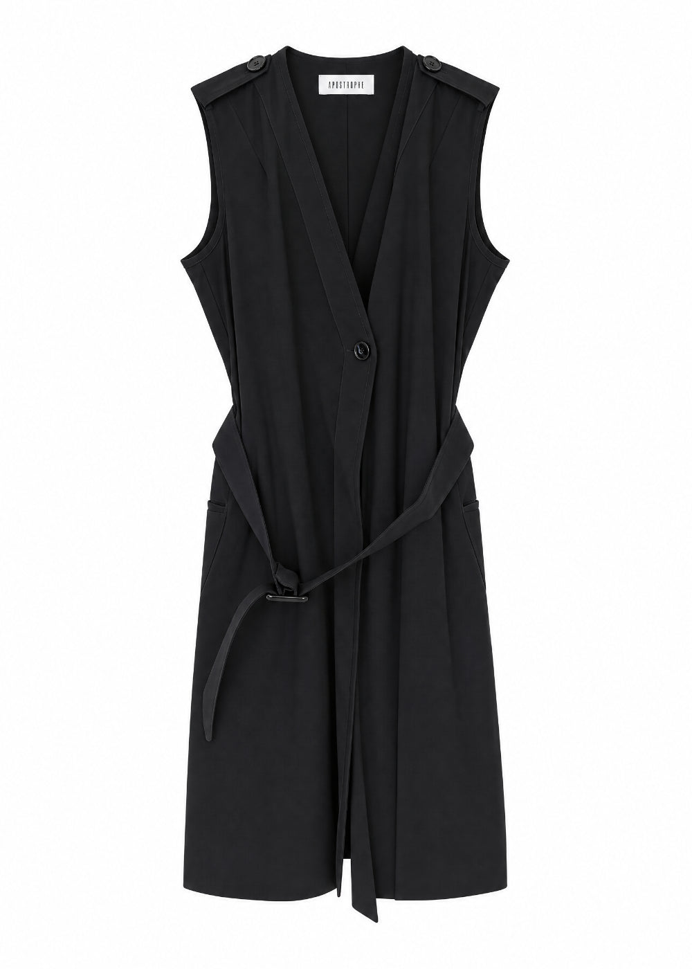 Robe sans manches portefeuill - Marine