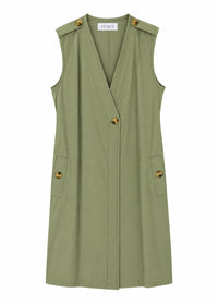 Robe sans manches portefeuill - Kaki