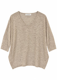 Tee shirt v - Beige Moyen