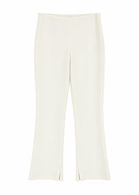 Pantalon evase avec ceinture - Blanc Cassé