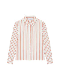 Chemise croute à rayures - Orange