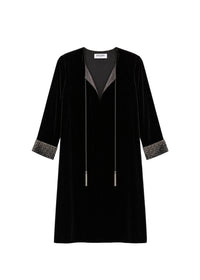 Dress with contrasting details - Black