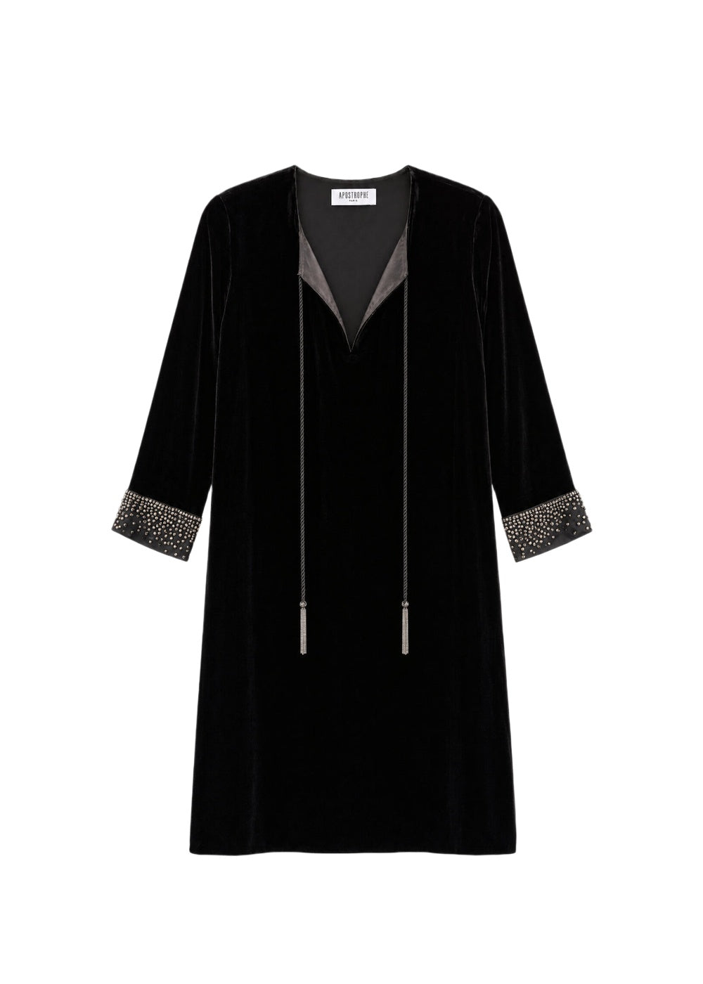 Dress with contrasting details - Black