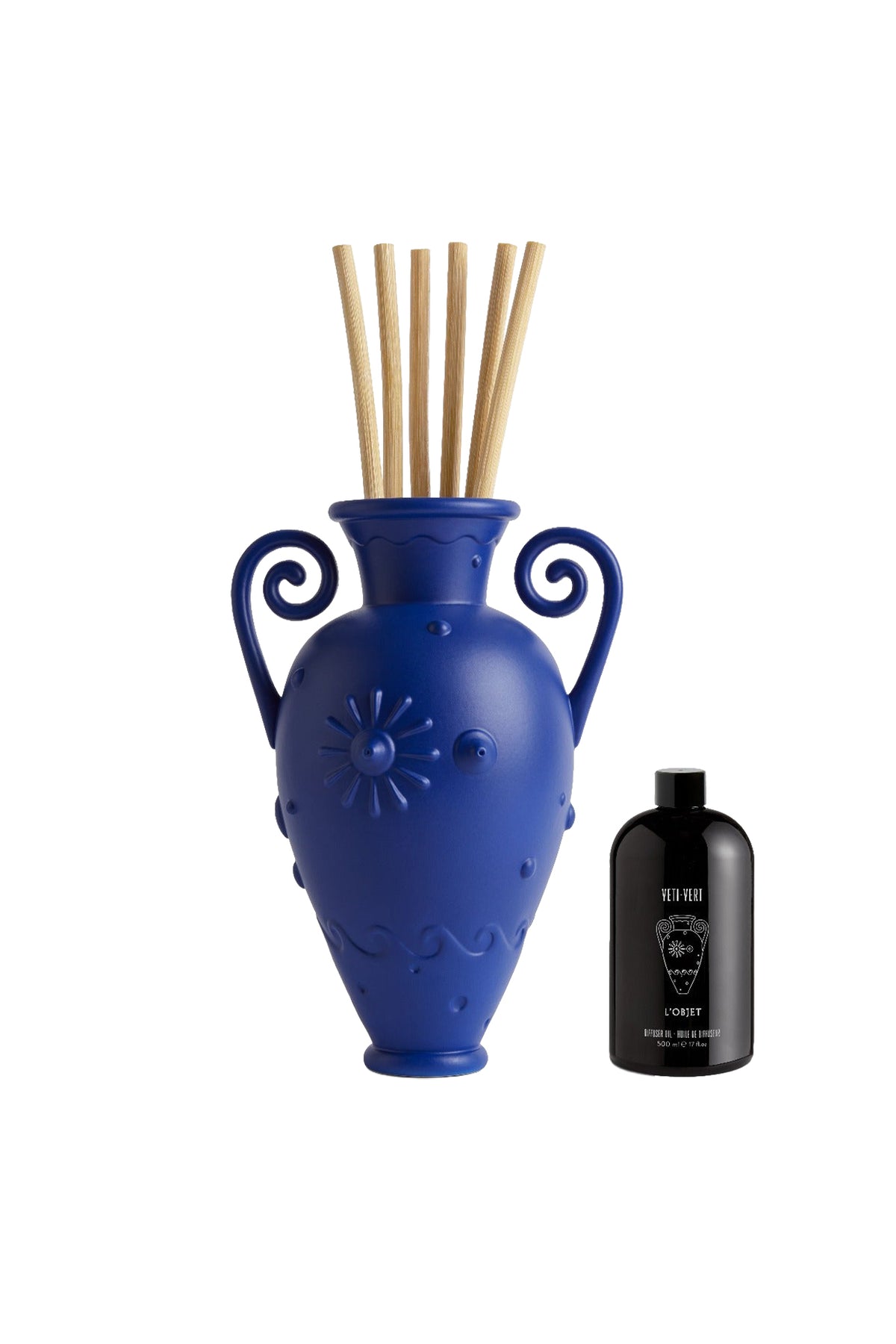Orpheus amphora set and Veti-vert diffuser - Blue