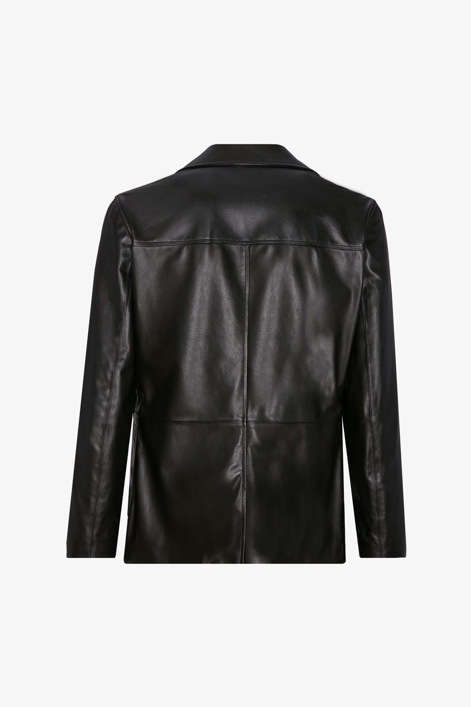 Blazer à boutons en cuir - Noir