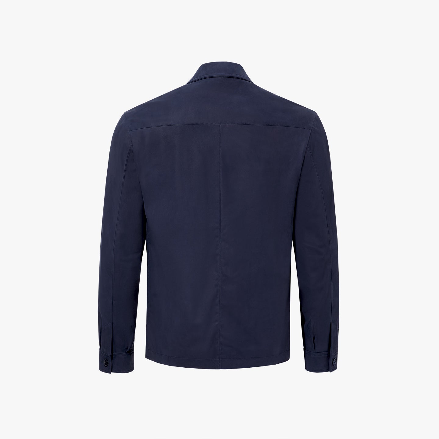 Surchemise à col avec motif géométrique en cuir - Bleu