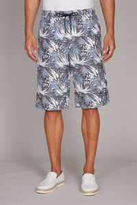 Short de bain à motif - Blue Jeans White