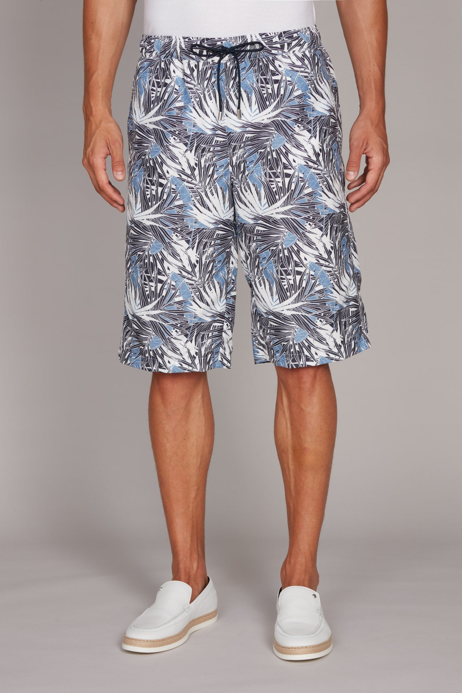 Short de bain à motif - Blue Jeans White