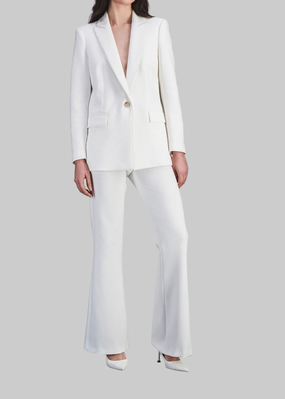 Fitted single-breasted jacket – Off-white