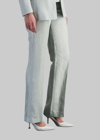 Pantalon ajusté taille haute - Vert d'Eau