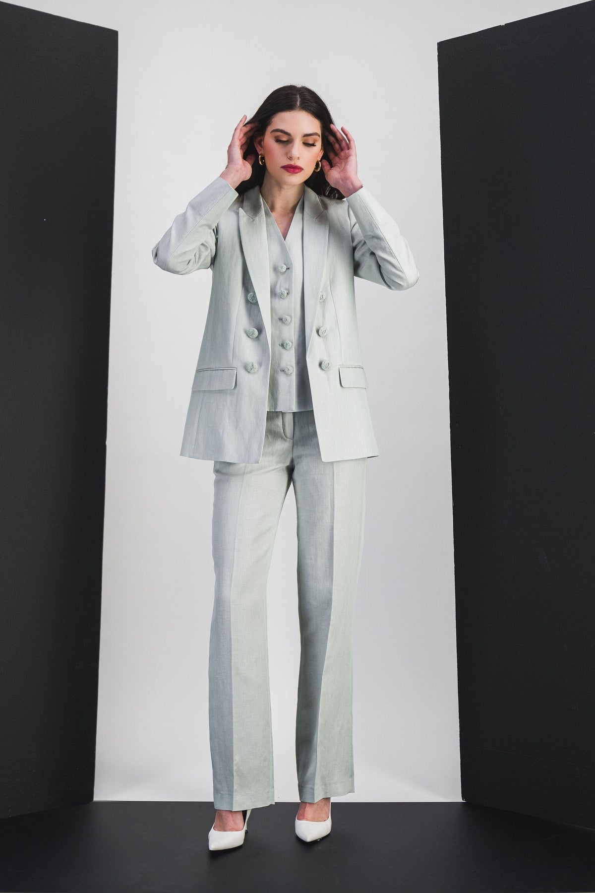Pantalon etroit - Vert d'Eau