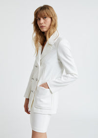 Manteau caban croise bts - Blanc Cassé