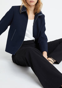 Zip-up jacket with pockets - Navy