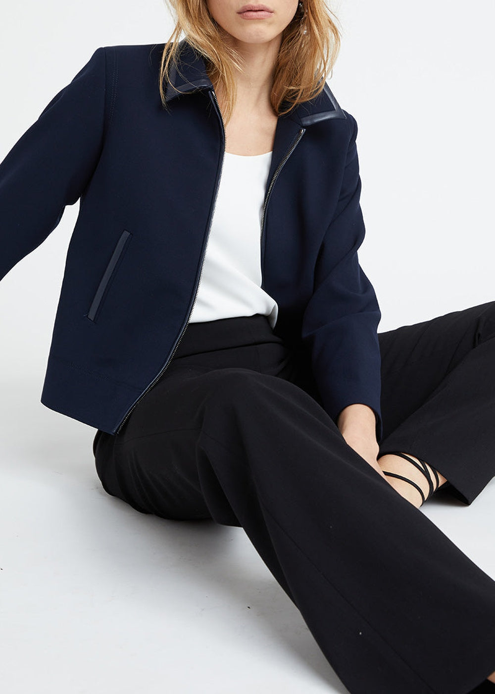Zip-up jacket with pockets - Navy