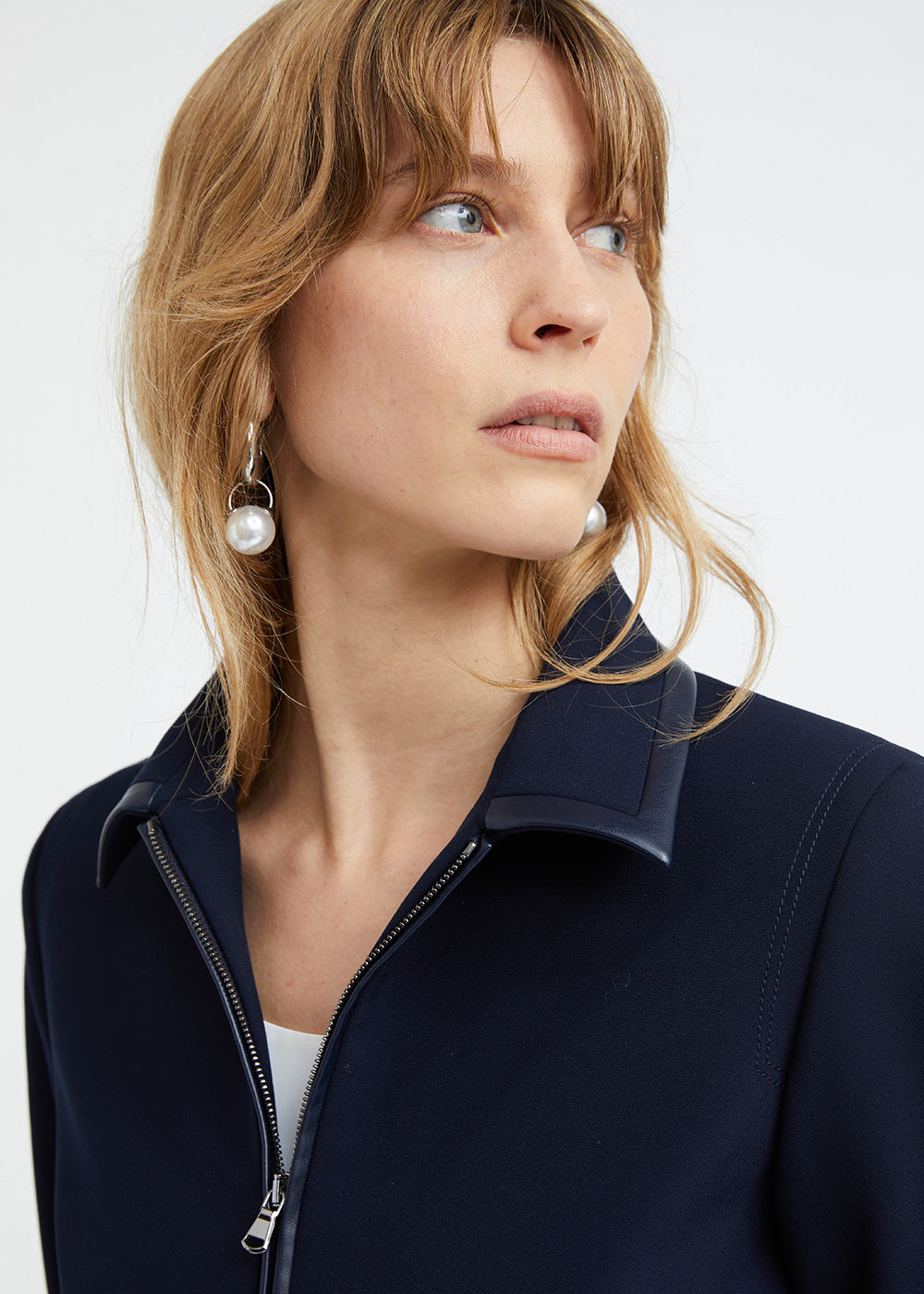 Veste blouson zippe - Marine