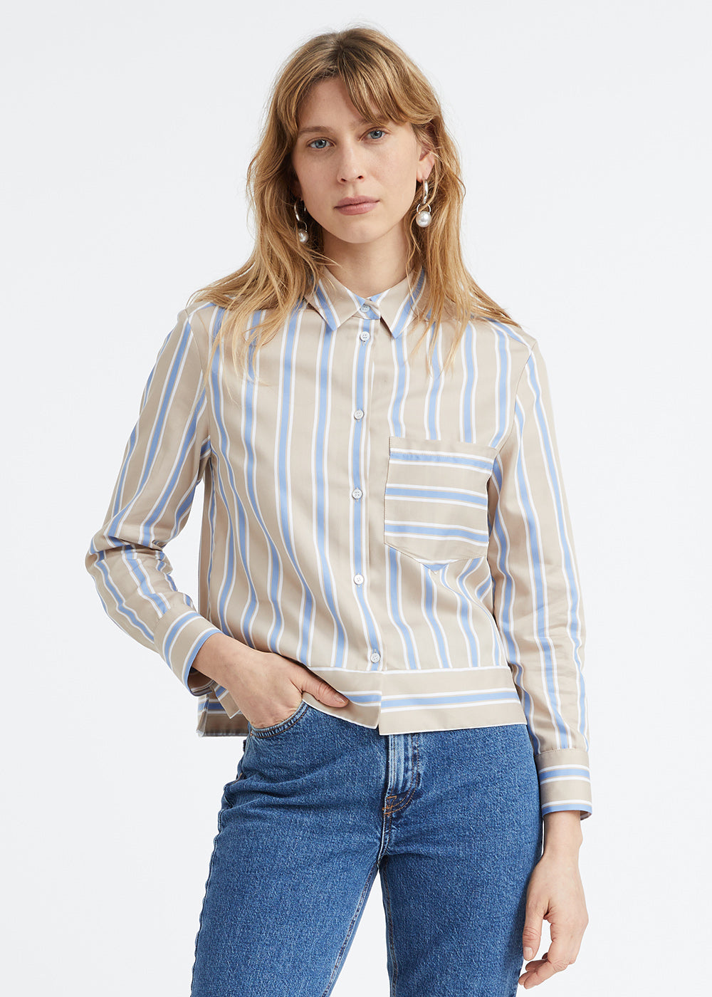 Chemise rayure de coton - Multicolore