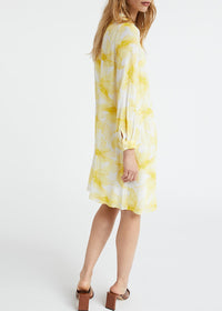 Robe à motif floral dégradé - Jaune