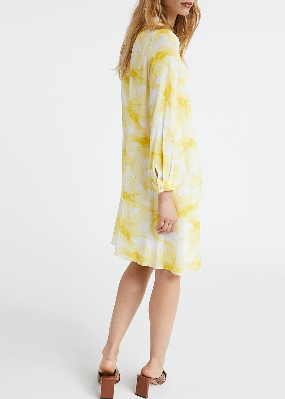 Robe à motif floral dégradé - Jaune
