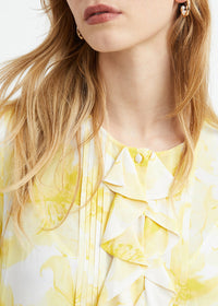 Robe à motif floral dégradé - Jaune