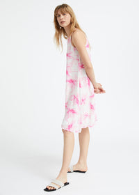 Robe imprime fleurs degrades - Fushia