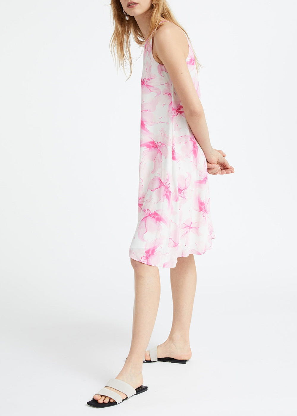 Robe à motif floral dégradé - Fushia