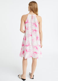 Robe imprime fleurs degrades - Fushia