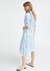Robe imprime polok - Bleu Moyen