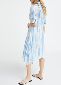 Graphic-print dress - Blue