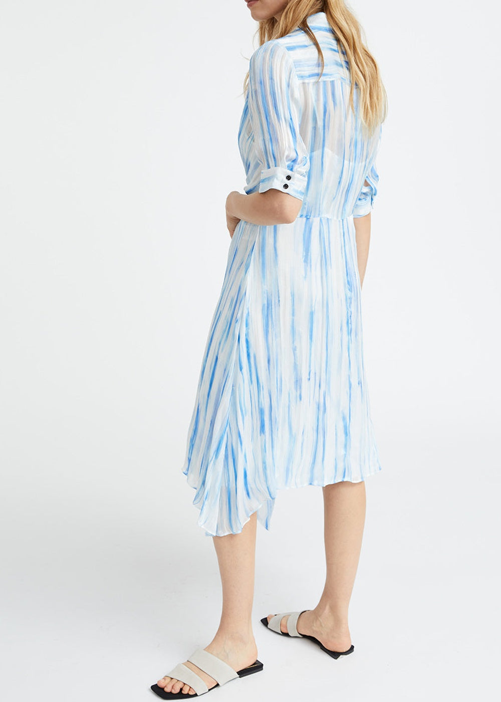 Graphic-print dress - Blue
