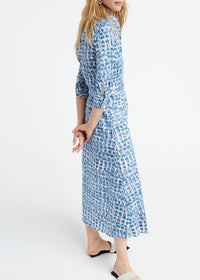 Robe à imprimé graphique - Bleu
