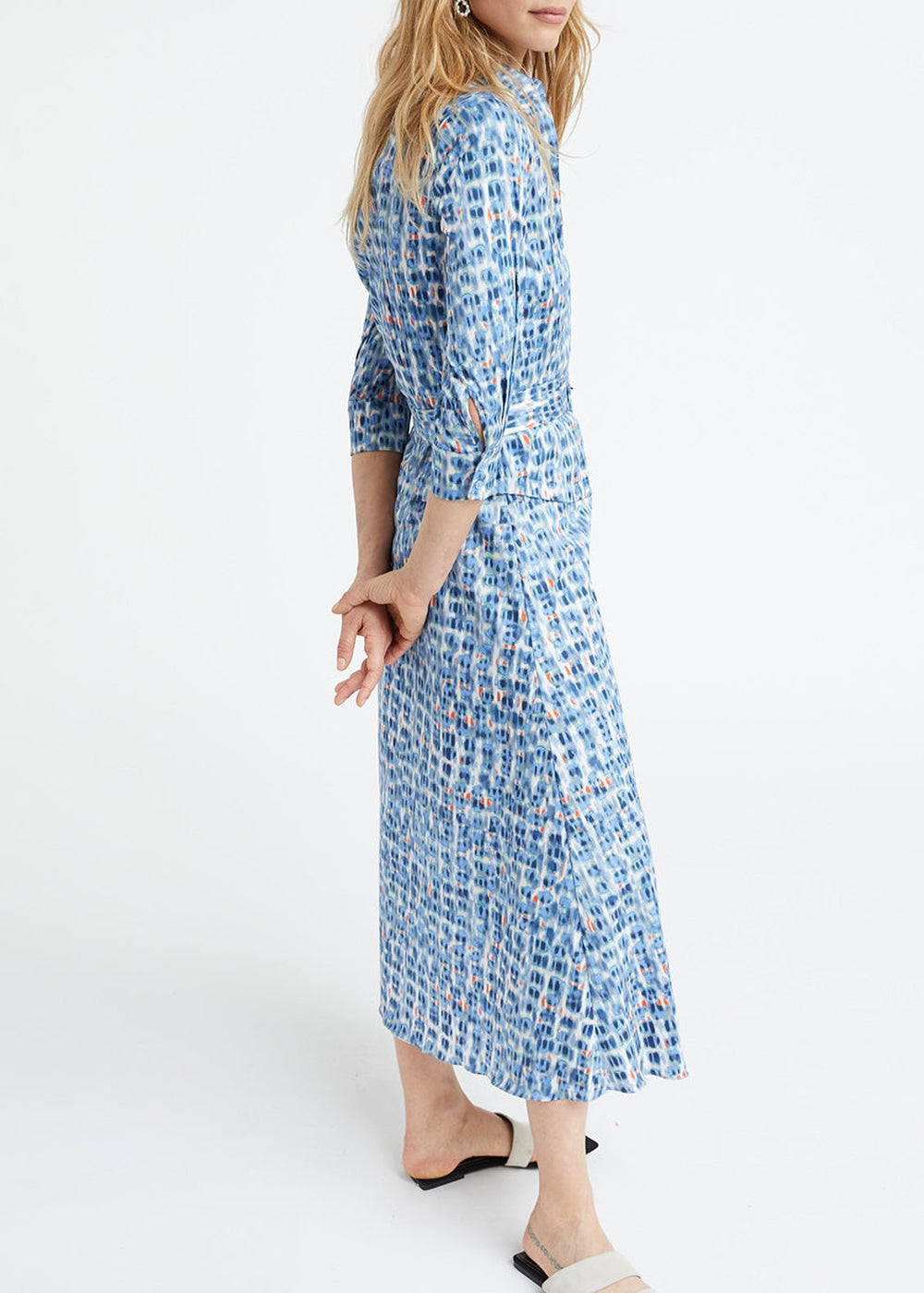 Robe à imprimé graphique - Bleu