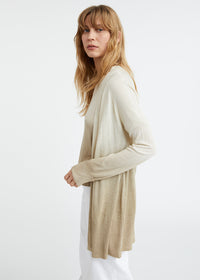 Cardigan tie and dye - Beige Moyen