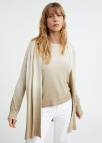 Cardigan tie and dye - Beige Moyen