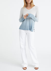 Pull col V tie and dye - Argent Mat