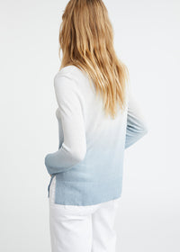 Pull col v tie and dye - Argent Mat