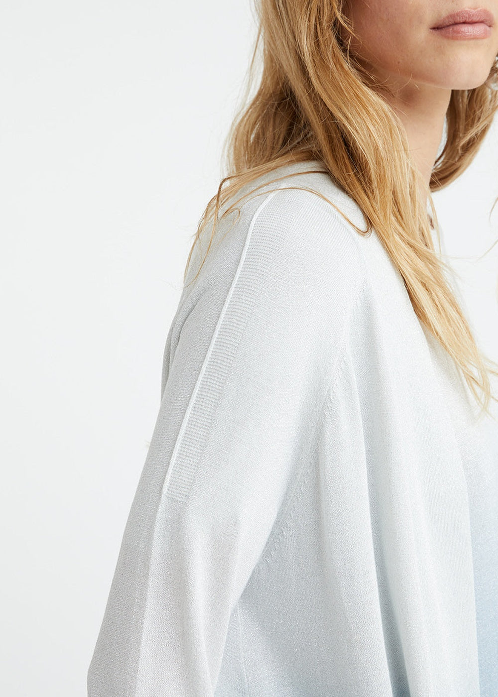 Cardigan tie and dye - Argent Mat