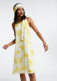 Robe imprime fleurs degrades - Jaune Moyen