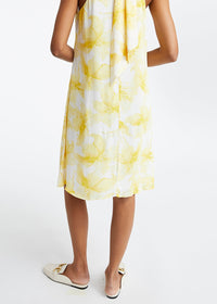 Robe à motif floral dégradé - Jaune