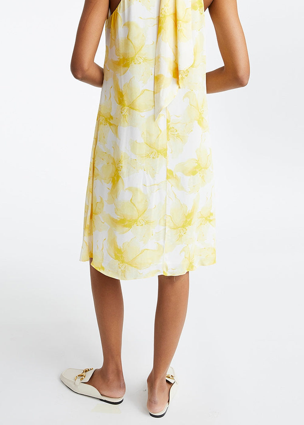 Robe à motif floral dégradé - Jaune