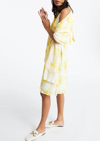 Robe à motif floral dégradé - Jaune