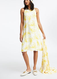 Robe à motif floral dégradé - Jaune