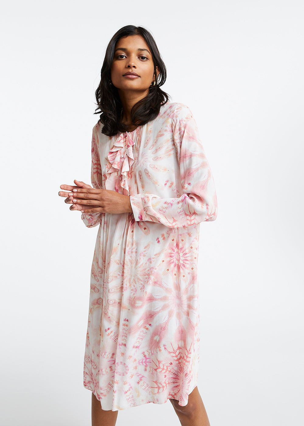Robe imprime psychedelic - Rose Pale