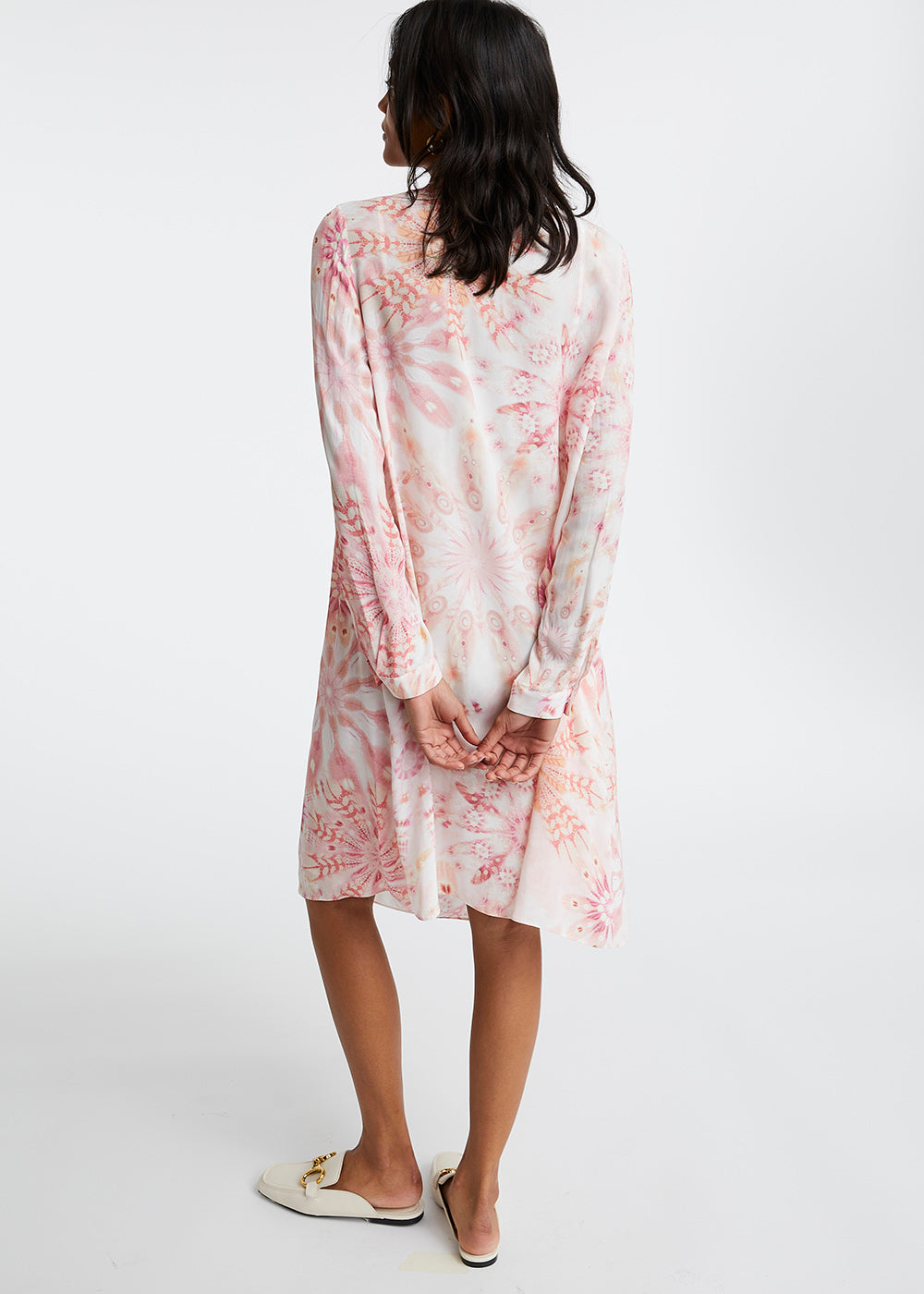 Robe imprime psychedelic - Rose Pale