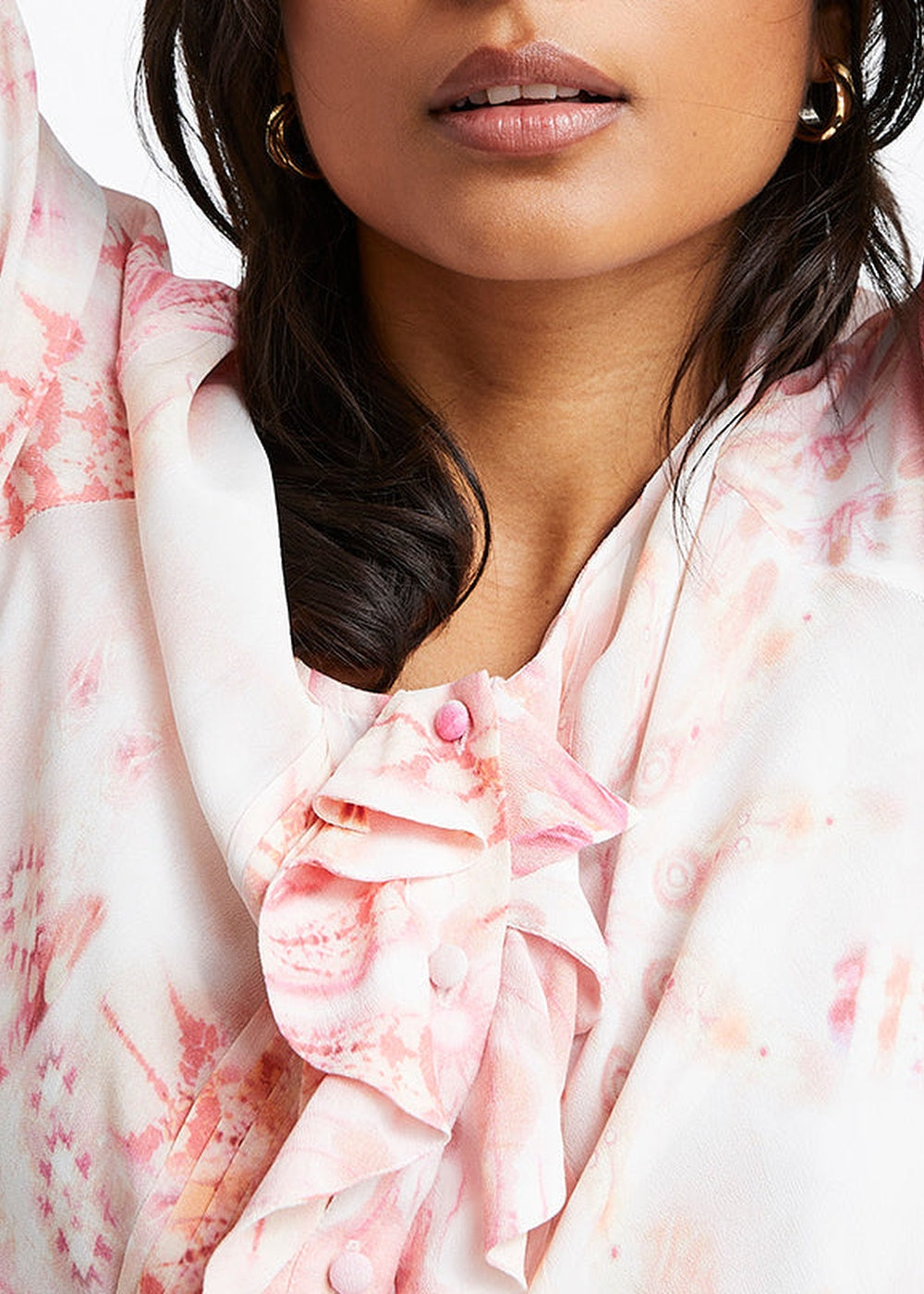 Robe à imprimé psychédélique - Rose Pâle