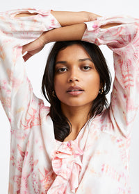 Robe imprime psychedelic - Rose Pale