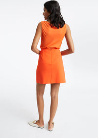 Haut col v sans manches - Orange Vif